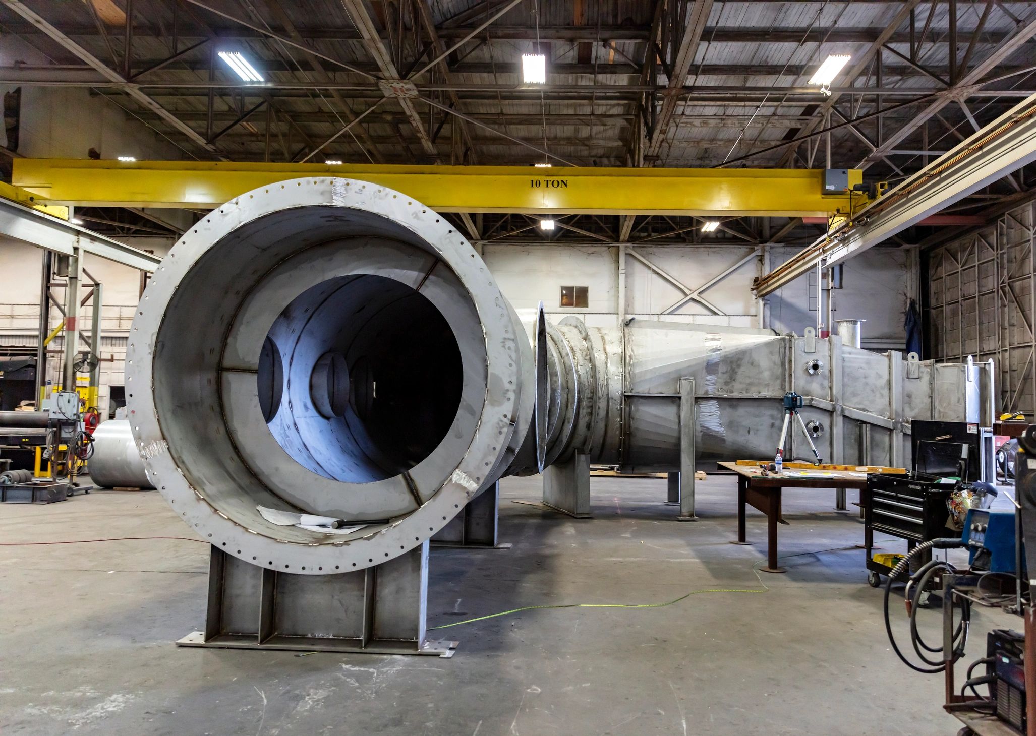 Large-scale equipment used in restoration operations