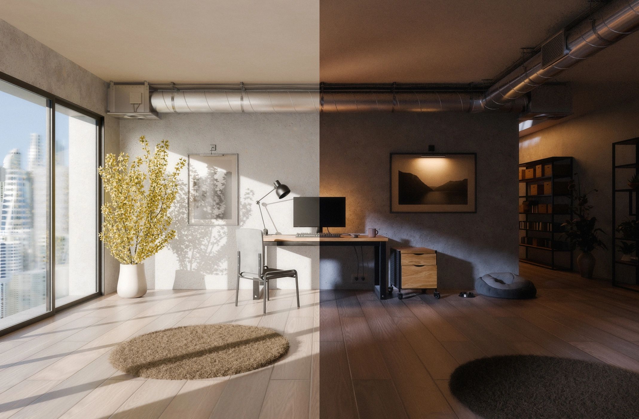 Clean bright interior representing a healthier restored indoor environment